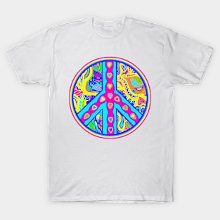 Circle of Peace Tangle with Colours Var 5 T-Shirt